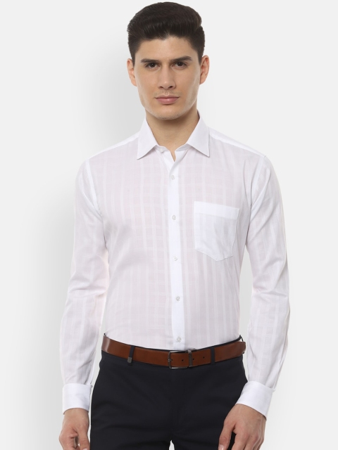 

Van Heusen Men White Regular Fit Self Design Formal Shirt