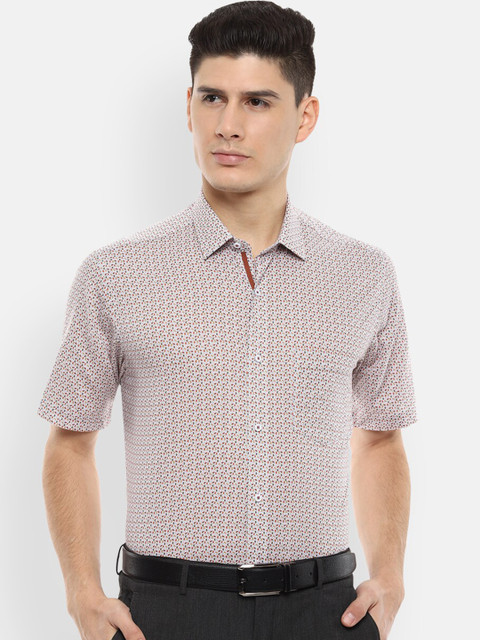 

Van Heusen Men White Regular Fit Printed Formal Shirt