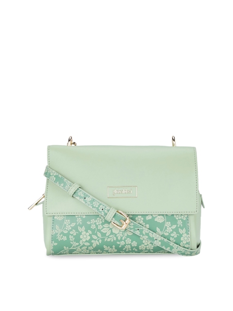 

Global Desi Green Printed Sling Bag