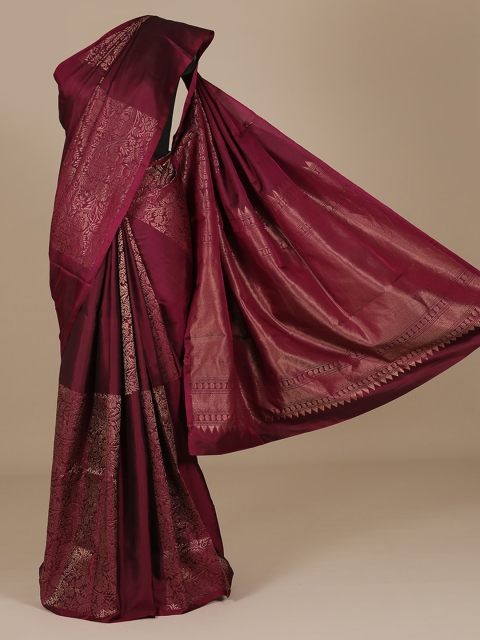 

Pothys Magenta Printed Pure Silk Saree