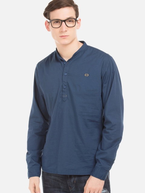 

Colt Men Blue Slim Fit Solid Casual Shirt