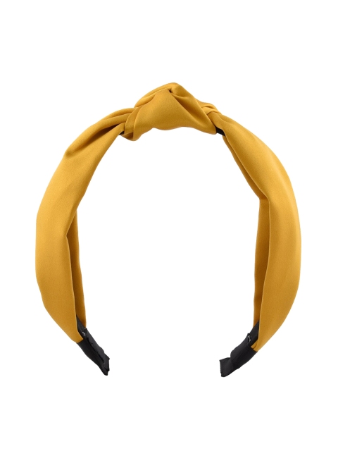 

ToniQ Mustard Yellow Satin Solid Hairband