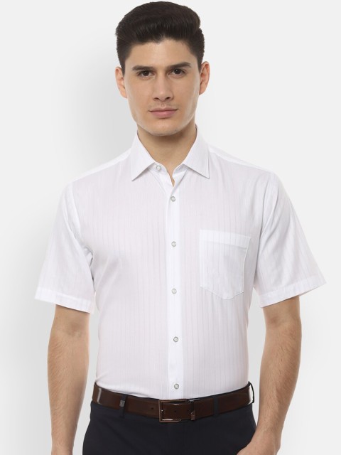 

Van Heusen Men White Regular Fit Striped Formal Shirt