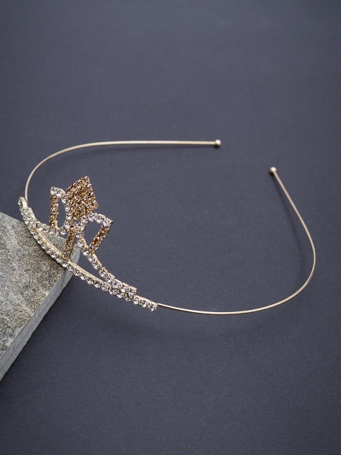 

Golden Peacock Gold-Toned Embellished Tiara