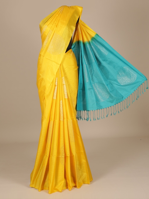 

Pothys Yellow Woven Design Pure Silk Saree