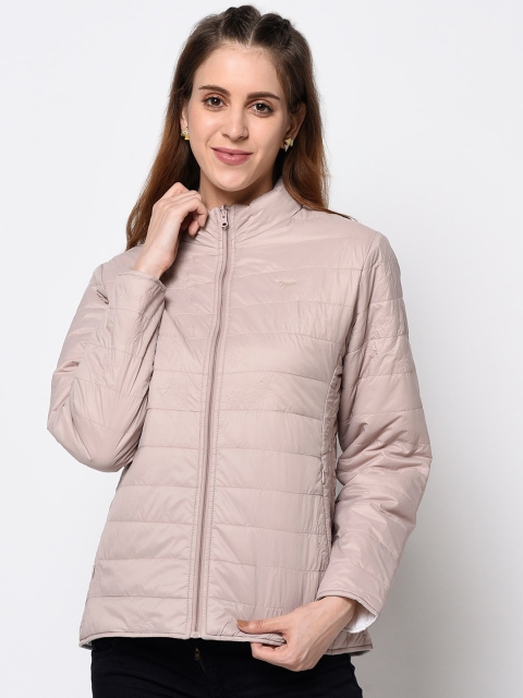 

METTLE Women Pink Solid Puffer Jacket