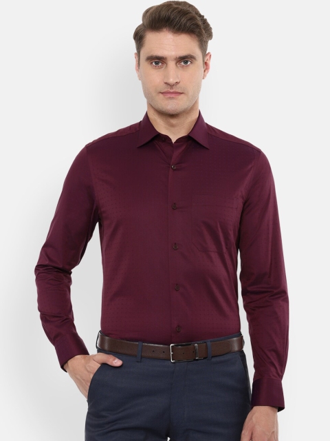 

Louis Philippe Gods & Kings Men Maroon Regular Fit Printed Formal Shirt