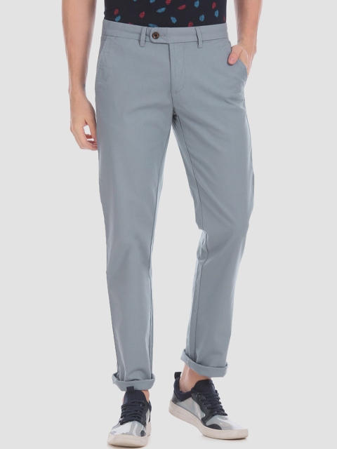 

Arrow Men Blue Regular Fit Solid Regular Trousers