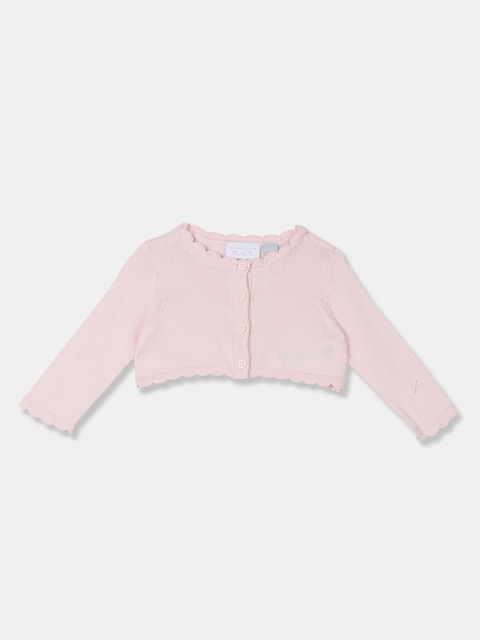 

The Childrens Place Girls Pink Solid Cardigan Sweater