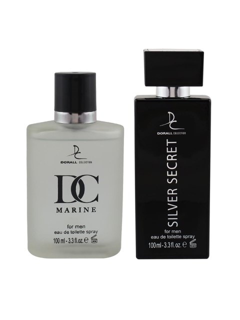 

Dorall Collection Men DC Marine + Silver Secret Eau de Toilette Combo Set - 200 ml, Transparent