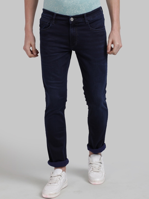Parx Men Blue Regular Fit Mid-Rise Clean Look Jeans
