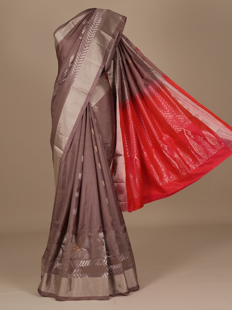 

Pothys Brown Woven Design Pure Silk Saree
