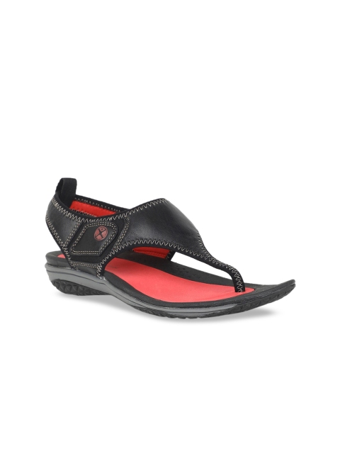 

Hush Puppies Women Black & Red Leather Comfort Heels