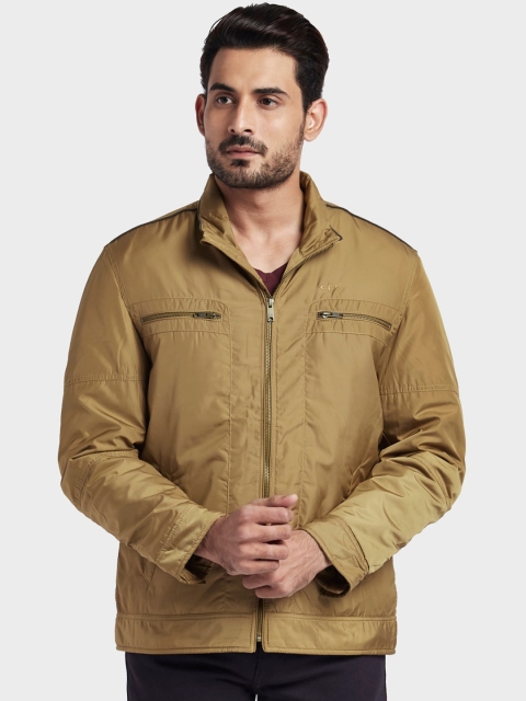 

ColorPlus Men Khaki Solid Padded Jacket