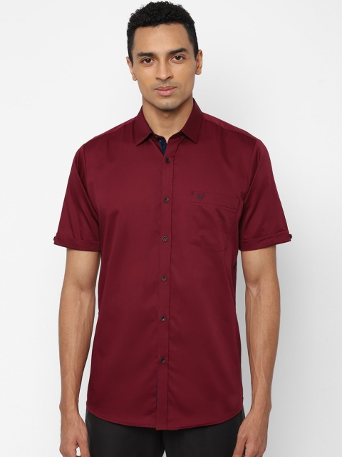 

Allen Solly Men Maroon Slim Fit Solid Casual Shirt