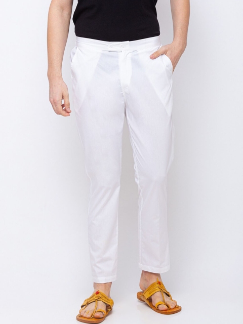 

Ethnicity Men White Solid Pyjama