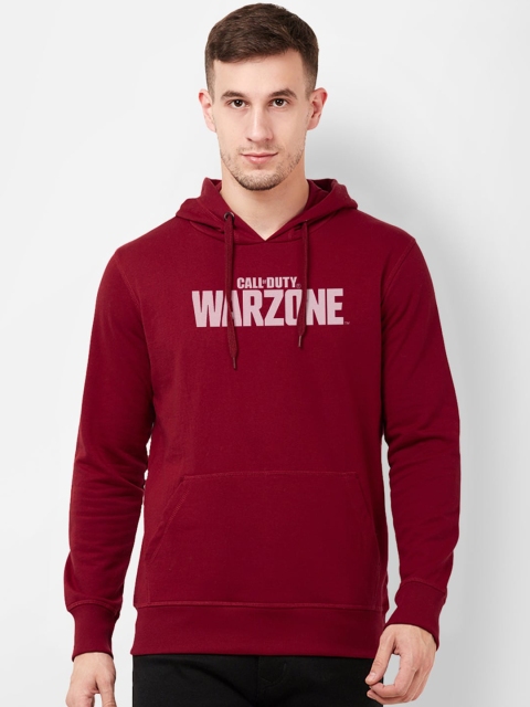 

Free Authority Men Red Printed Hooded Sweatshirt