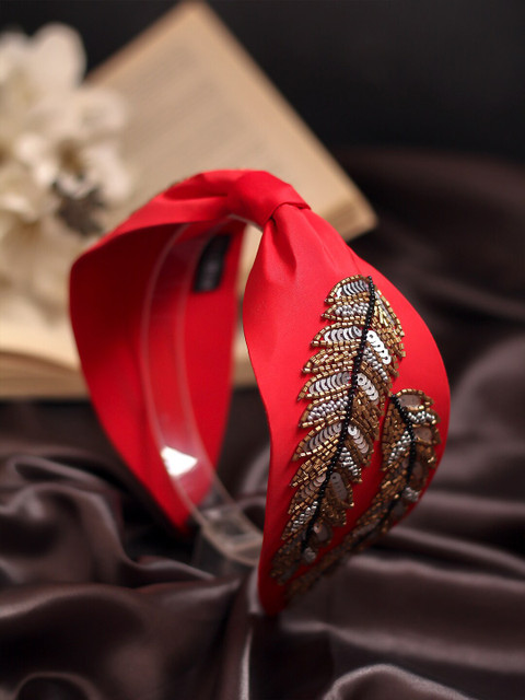 

Bellofox Red Embellished Hairband