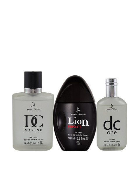 

Dorall Collection Men Lion Heart, DC One, Eau de Toilette Combo Set Pack of 3 300 ml, Transparent