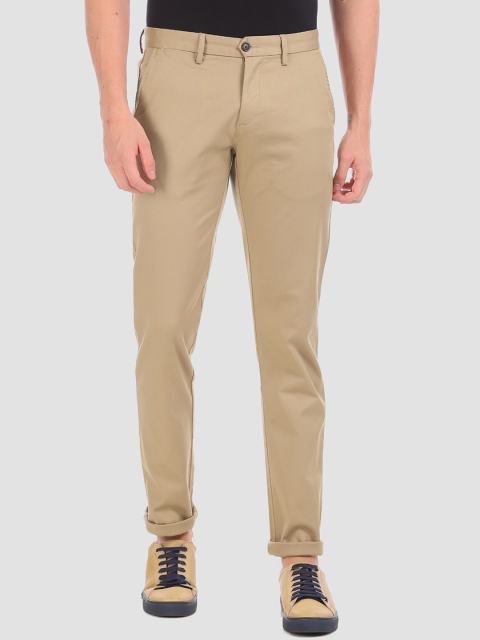 

Arrow Men Beige Regular Fit Solid Regular Trousers