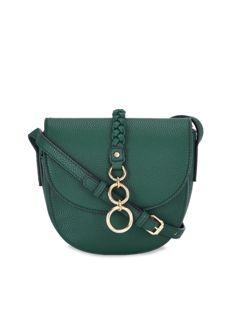 

Global Desi Green Solid Sling Bag