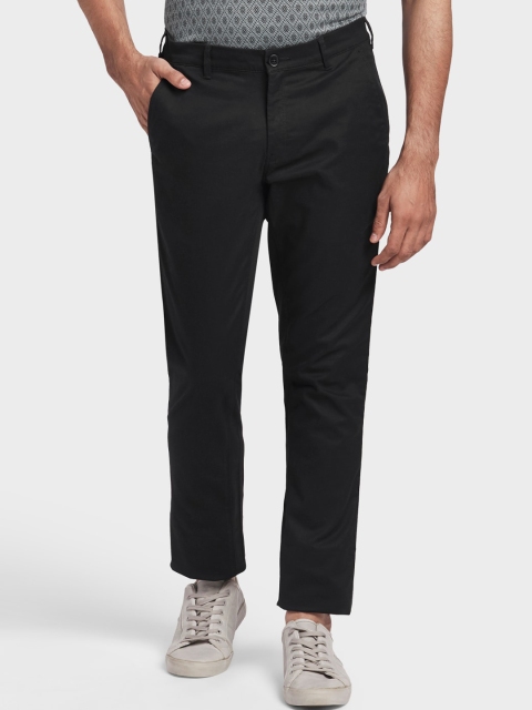 

ColorPlus Men Black Regular Fit Solid Regular Trousers