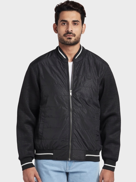 

ColorPlus Men Black Solid Bomber Jacket