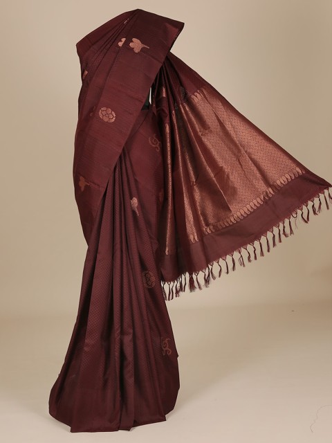 

Pothys Maroon Woven Design Pure Silk Saree