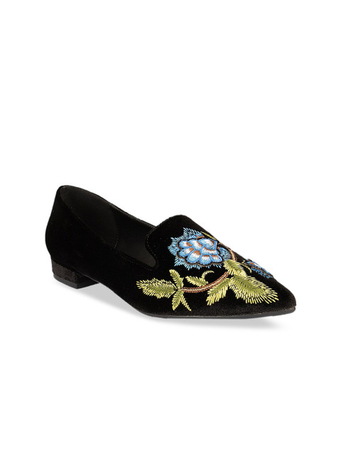 

ROSSO BRUNELLO Women Black Suede Loafers