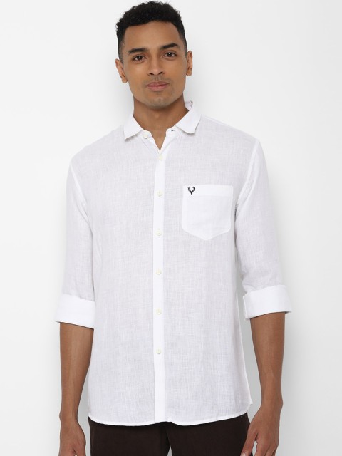 

Allen Solly Men White Slim Fit Solid Casual Shirt