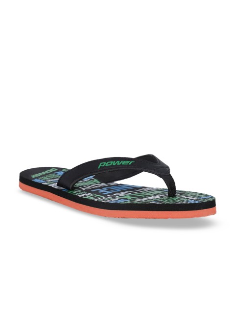 

Power Women Black & Blue Printed Thong Flip-Flops