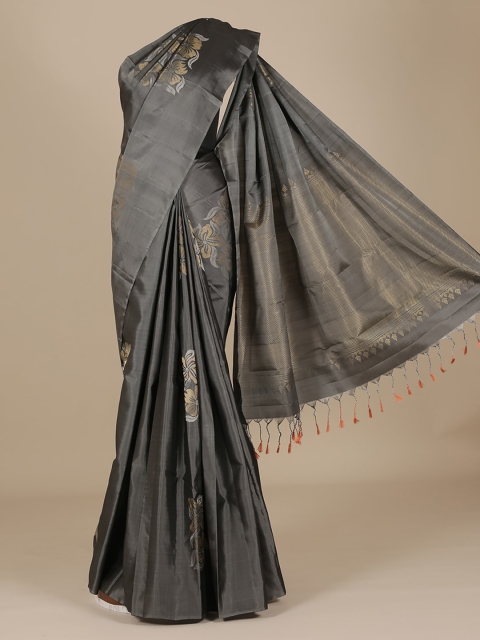 

Pothys Grey Printed Pure Silk Saree