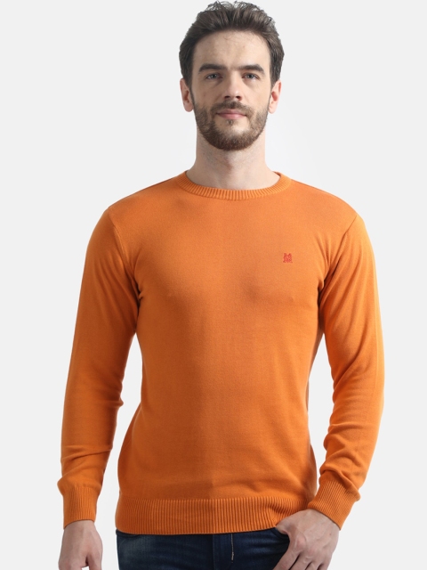 

Monte Carlo Men Orange Solid Pullover Sweater