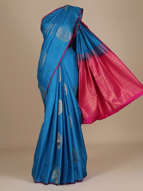 

Pothys Blue Printed Pure Silk Saree