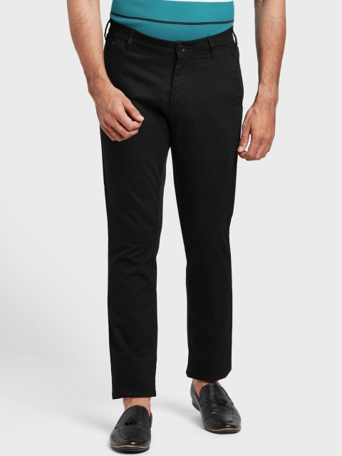 

ColorPlus Men Black Regular Fit Solid Regular Trousers