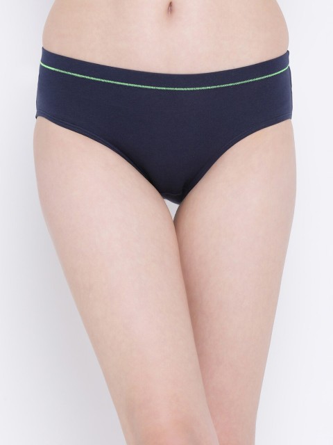 

Clovia Navy Blue High Waist Hipster Lace Trimmed Briefs PN3441A08XXL