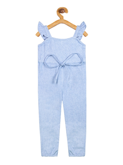 

Olele Girls Blue Solid Basic Jumpsuit