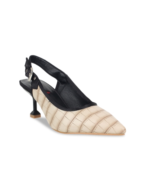 

STEPpings Women Beige Textured Pumps