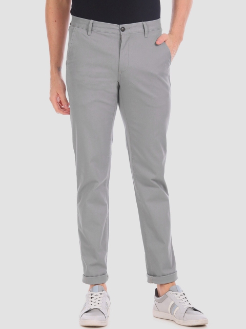 

Arrow Men Grey Regular Fit Solid Regular Trousers