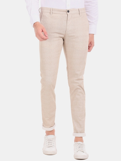 

Arrow Sport Men Beige Regular Fit Solid Regular Trousers