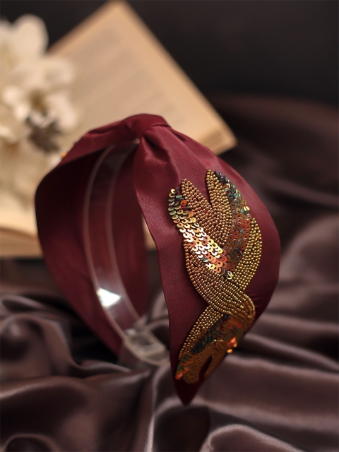Bellofox Burgundy Embellished Hairband