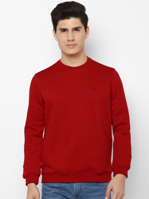 

Allen Solly Men Red Solid Sweatshirt