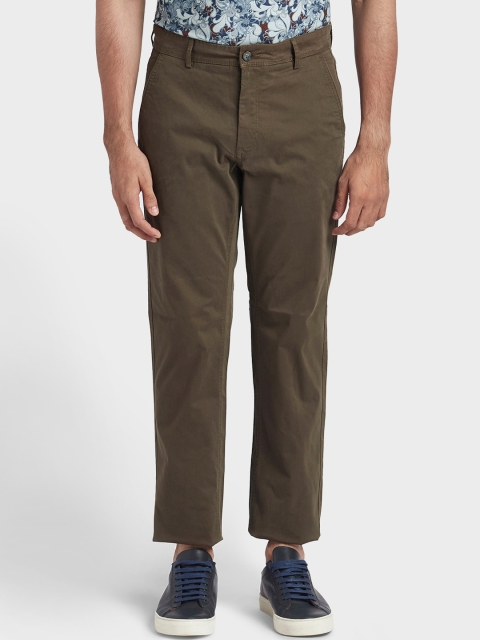 

ColorPlus Men Green Regular Fit Solid Chinos