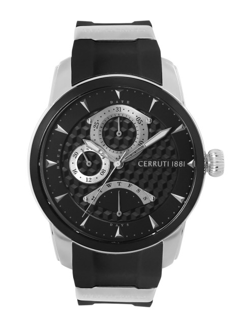 

Cerruti 1881 Men Black & Silver-Toned Analogue Watch CRA21608