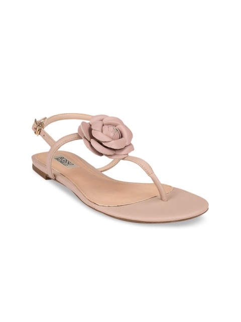 

ROSSO BRUNELLO Women Pink Solid T-Strap Flats
