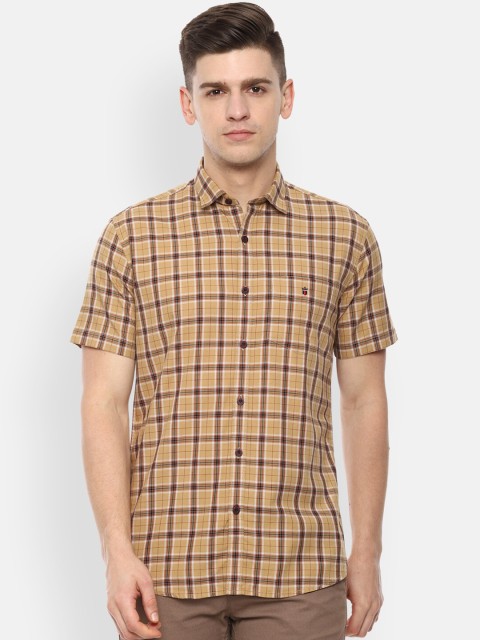 

Louis Philippe Sport Men Beige Slim Fit Checked Casual Shirt
