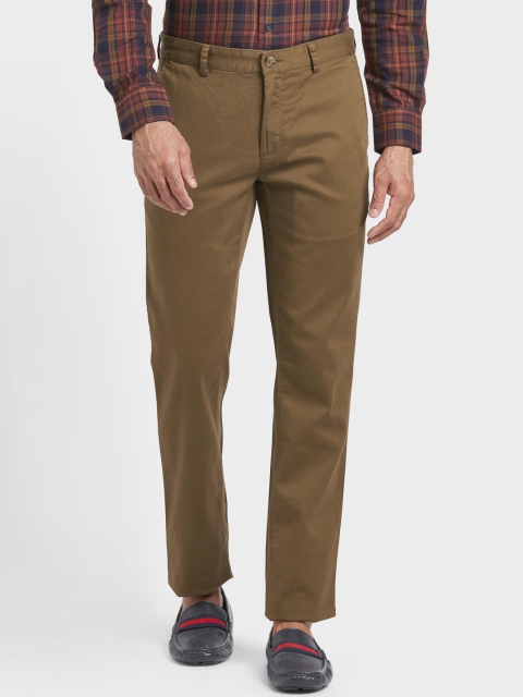 

ColorPlus Men Brown Regular Fit Solid Regular Trousers