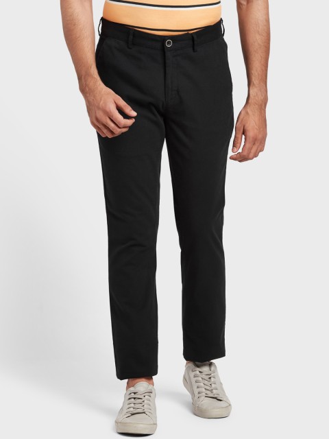 

ColorPlus Men Black Regular Fit Solid Chinos