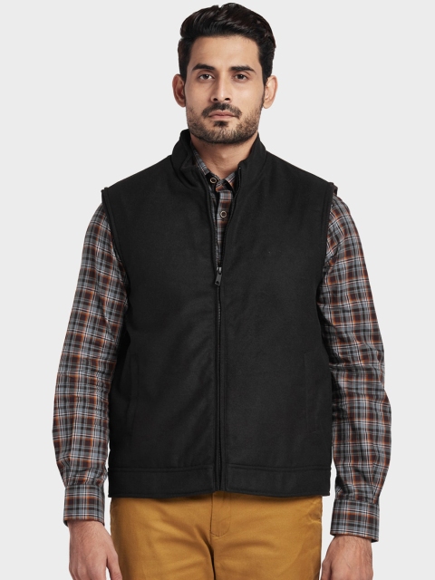 

ColorPlus Men Black Solid Sporty Jacket