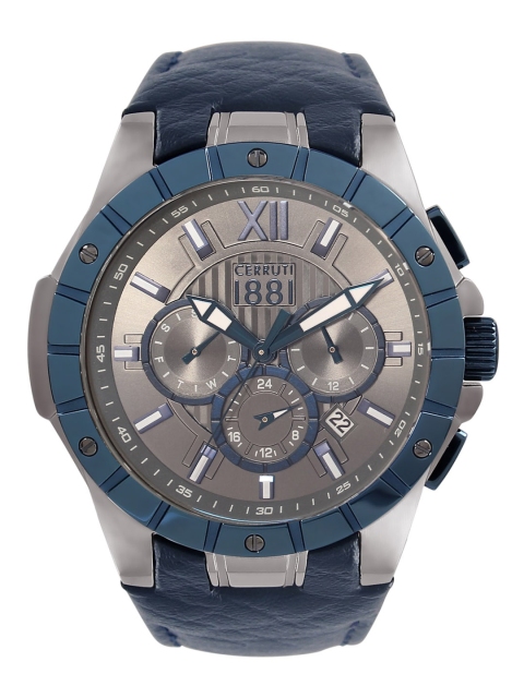 

Cerruti 1881 Men Grey & Blue Analogue Watch